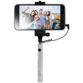 FIXED Snap Mini kompaktní selfie stick, spoušť přes 3,5 mm jack, stříbrný