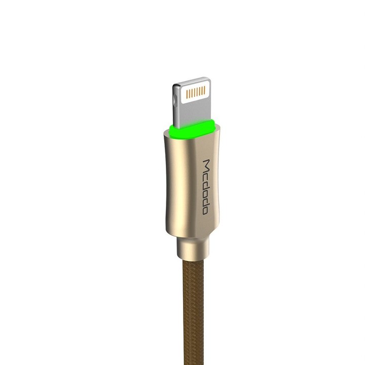 Mcdodo Knight datový kabel Lightning s inteligentním vypnutím napájení, 1.8m, zlatá_450450634