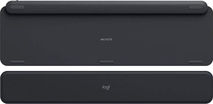 Logitech MX Keys, US/INT, černá/grafitová + opěrka zápěstí