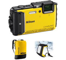 Nikon Coolpix AW130, Diving Kit, žlutá_239144352