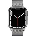 Apple Watch Series 7 Cellular, 41mm, Silver, Stainless Steel, Milanese Loop
