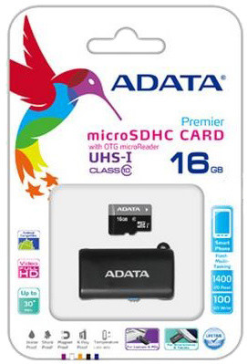 ADATA Micro SDHC 16GB UHS-I + OTG USB čtečka_270461389