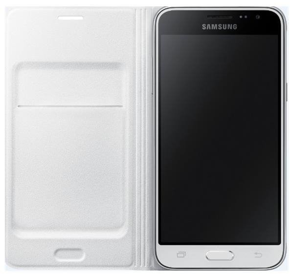 Samsung flipové s kapsou pro Galaxy J3, bílé_1034450873