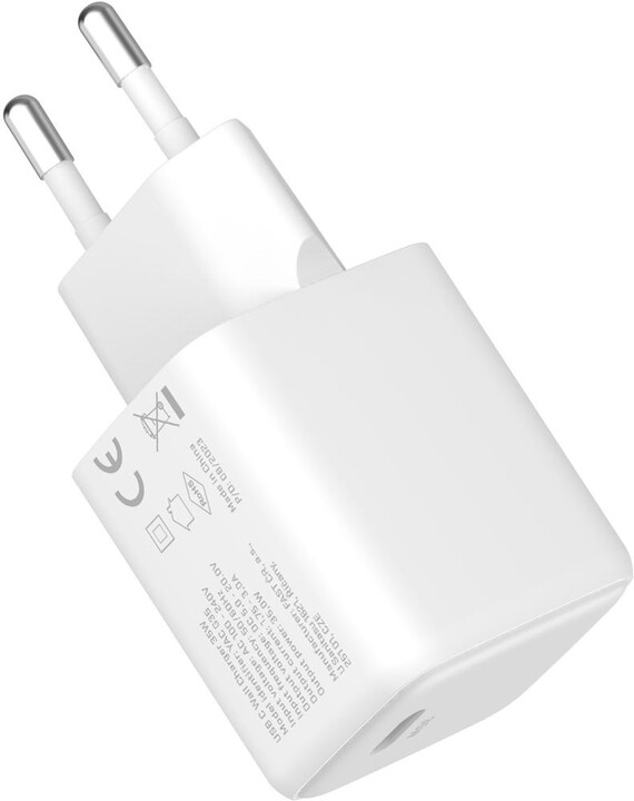 YENKEE GaN síťová nabíječka YAC G35 VOLT, USB-C, 35W, bílá_595238449