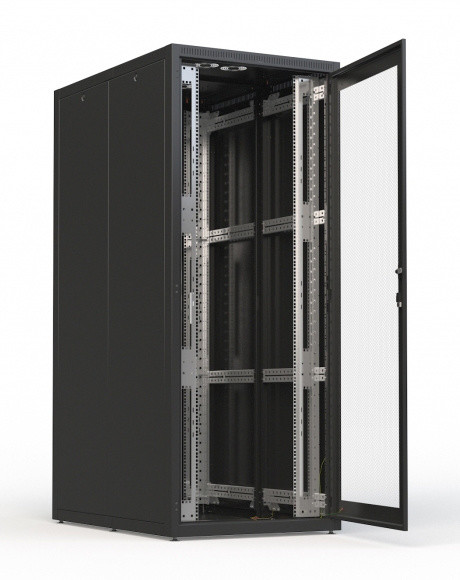 CONTEG 4X Serverový rozvaděč 19&quot;, 600x1200mm, 42U, zatížení 1000kg, černá_672415933
