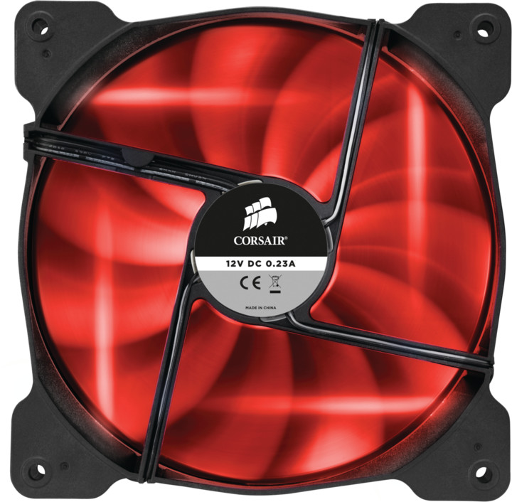 Corsair Air Series AF140 Quiet LED Red Edition, 140mm_1279505277