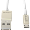 WSKEN MicroUSB nabíjecí/datový kabel, oboustranné konektory (USB i microUSB), zlatý_930907920