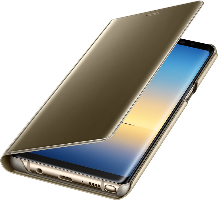 Samsung flipové pouzdro Clear View se stojánkem pro Note 8, zlatá_1566762410