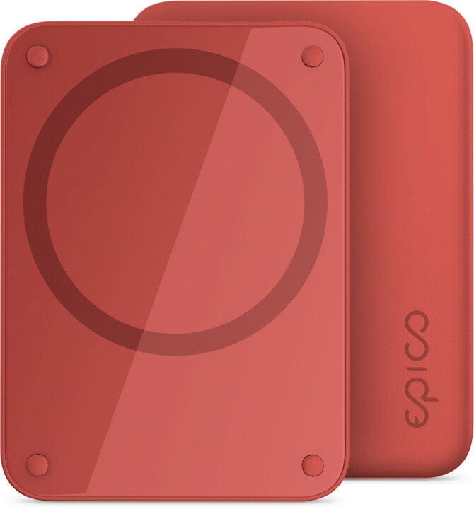 EPICO bezdrátová powerbanka kompatibilní s MagSafe, 4200mAh, červená_1223114199