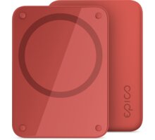 EPICO bezdrátová powerbanka kompatibilní s MagSafe, 4200mAh, červená 9915101400015