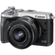 Canon EOS M6 + EF-M 15-45mm IS STM, stříbrná