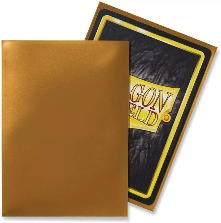 Ochranné obaly na karty Dragon Shield - Standard Sleeves Classic, zlatá, 100 ks (63,5x88)_1316997783