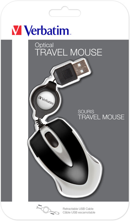 Verbatim Go Mini Optical Travel Mouse, černá_1896299493