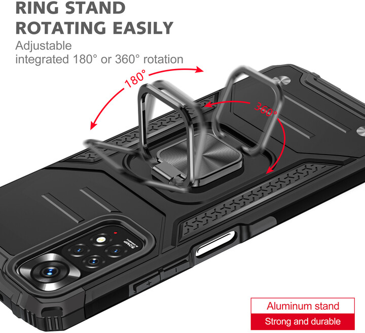 Lenuo Union Armor zadní kryt pro Xiaomi Redmi Note 11/11S, černá_992862501