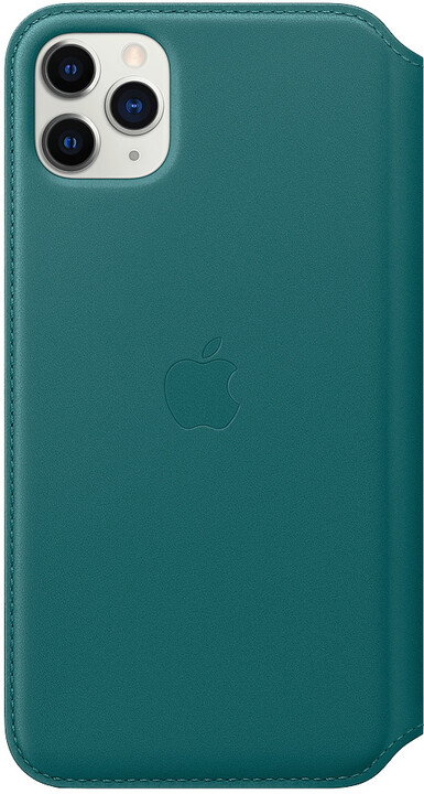 Apple ochranný kryt Leather Folio pro iPhone 11 Pro Max, zeleno-modrá_1219409269