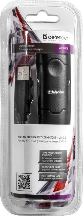 Defender Audio USB 2x3.5mm jack - USB redukce_884187095