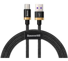 Baseus kabel pro rychlonabíjení a přenos dat HW USB Type-C 40W 2m, zlato/černá_552158041