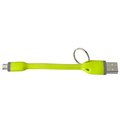 CELLY USB kabel s microUSB konektorem, 12 cm, zelený
