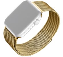 FIXED síťovaný nerezový řemínek Mesh Strap pro Apple Watch 38/40/41mm, zlatá_1581221259