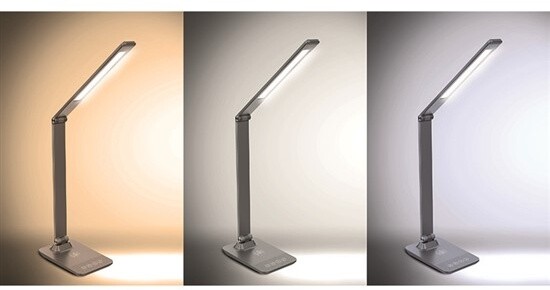 Solight LED stmívatelná lampička s bezdrátovým nabíjením, změna chromatičnosti, šedá_1510306754