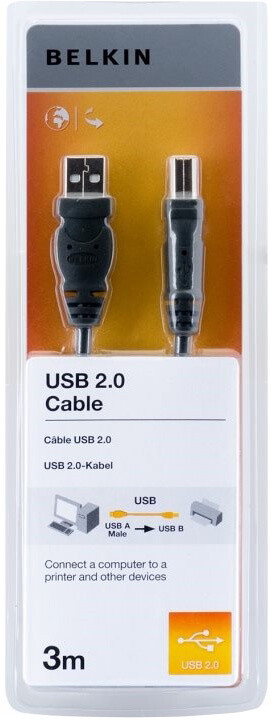 Belkin kabel USB 2.0. A/B řada standard, 3m_1746167983