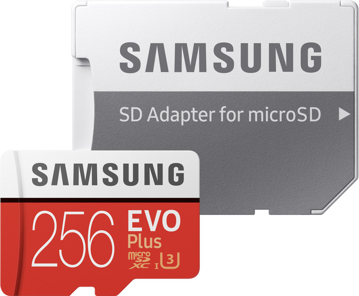 Samsung Micro SDXC EVO Plus 256GB UHS-I U3 + SD adaptér_2136054836