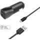 FIXED autonabíječka, 2x USB-A, 15W + USB-A - microUSB kabel, 1m, černá_310054324