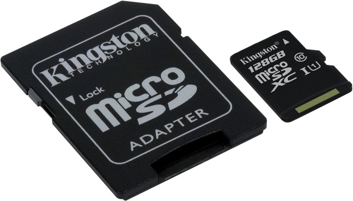 Kingston Micro SDXC Canvas Select 128GB 80MB/s UHS-I + SD adaptér_776964204