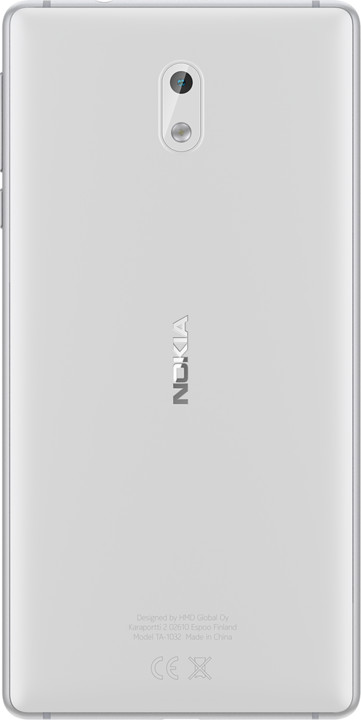 Nokia 3, Dual Sim, bílo/stříbrná_322110728