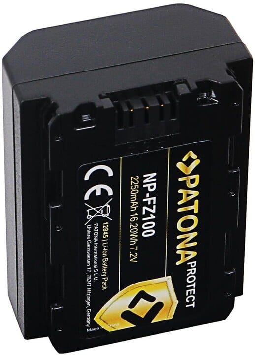 PATONA baterie pro Sony NP-FZ100 2250mAh Li-Ion Protect_1633342141