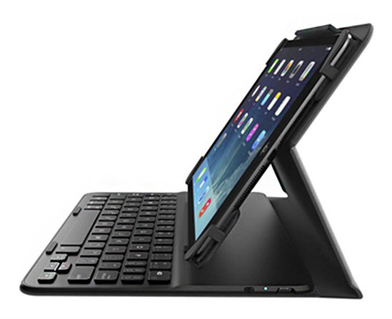 Belkin pouzdro Slim style s klávesnicí pro iPad Air 2, iPad Air, černá/šedá UK_1978582914
