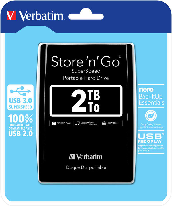 Verbatim Store 'n' Go, USB 3.0 - 1TB, černá