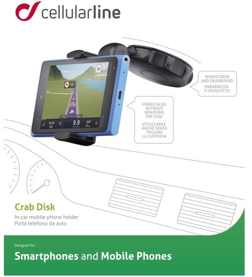 CellularLine Crab Disk, univerzální držák s přísavkou_132221155
