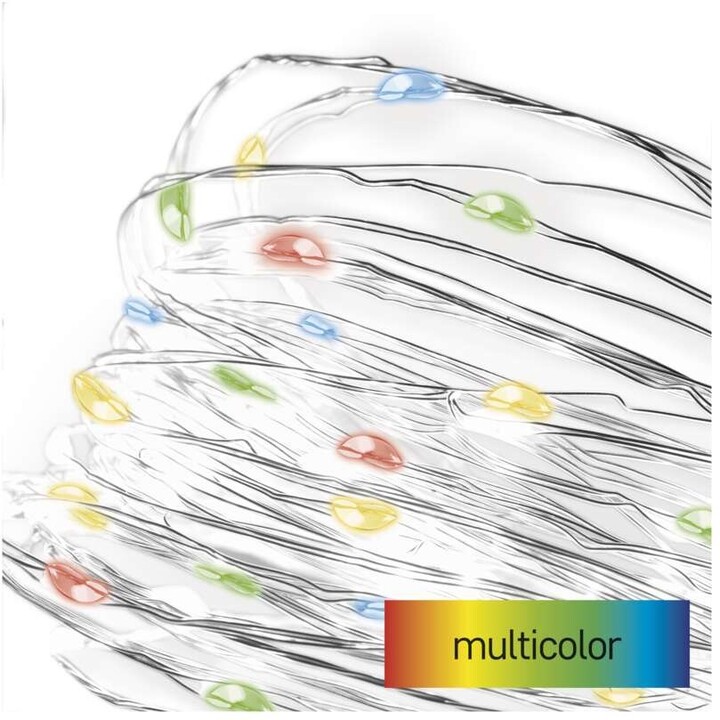Emos LED vánoční nano řetěz, 1,9 m, 2x AA, vnitřní, multicolor, časovač_1968732542