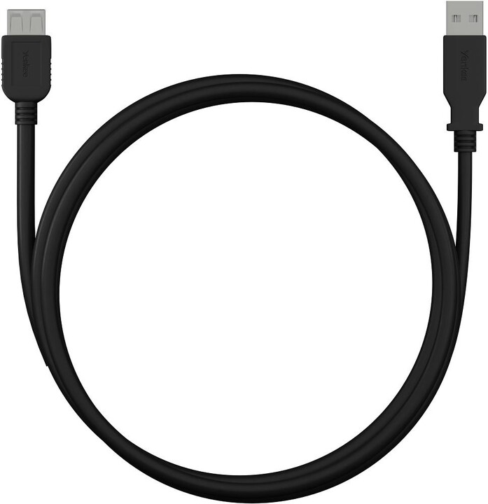 YENKEE kabel YCU 014 BK USB-A - USB-A M/F, prodlužovací, USB 2.0, 1.5m, černá_408322939