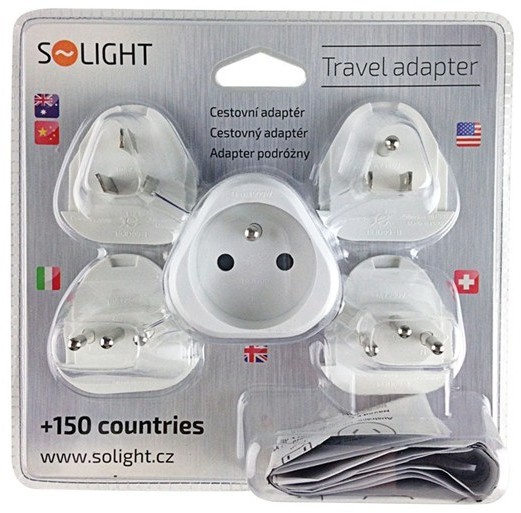 Solight Skross cestovní adaptér, uzemněný, výměnné vidlice pro celý svět_2132081706