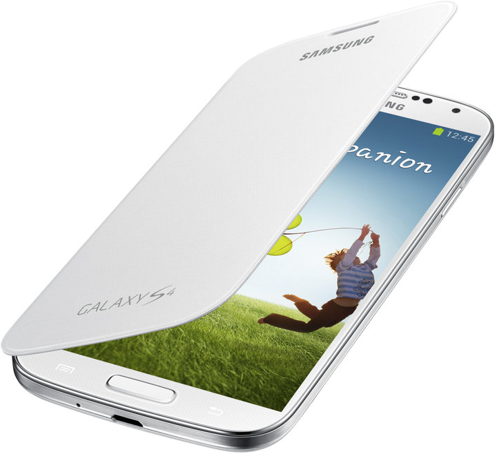 Samsung flip EF-FI950BWEG pro Galaxy S 4, bílá_1436407468