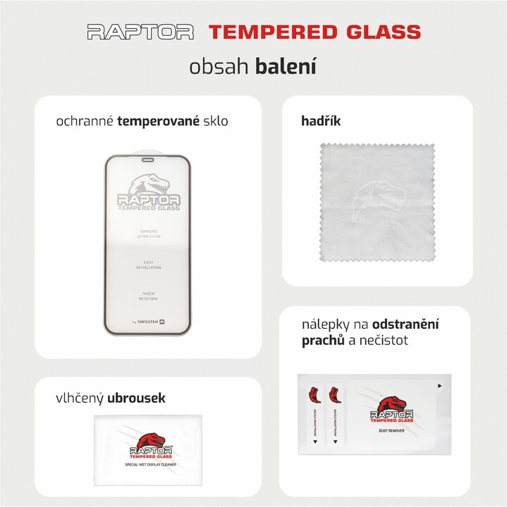 SWISSTEN ochranné sklo Raptor Diamond Ultra Clear pro Xiaomi Mi 11T/Mi 11T Pro, černá_1880556597
