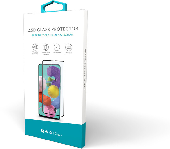 EPICO tvrzené sklo pro Samsung Galaxy A13, 2.5D, 0.3mm, černá_675219691