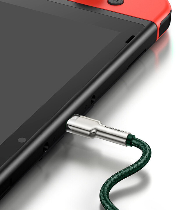 BASEUS kabel Cafule USB-C - USB-C, nabíjecí, datový, 100W, 2m, zelená_602101172
