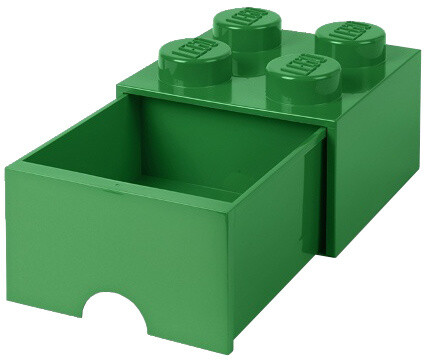 Úložný box LEGO, s šuplíkem, malý (4), tmavě zelená_949876390