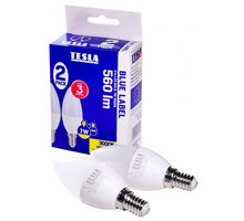 TESLA LED žárovka CANDLE svíčka, E14, 7W, 3000K, teplá bílá, 2ks_789718662