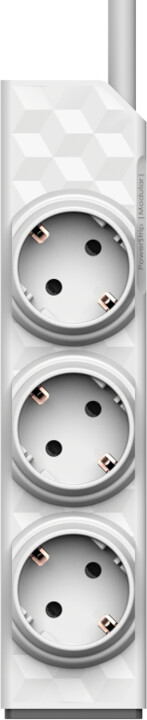 PowerCube modulární zásuvkový systém PowerStrip Modular Switch, 3 zásuvky, 1.5m, bílá_1454293384