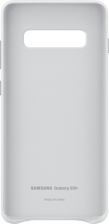 Samsung kožený zadní kryt pro Samsung G975 Galaxy S10+, bílá_1705659579