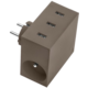 USBEPower HIDE Power Hub charger 3USB/2plugs, hnědošedá