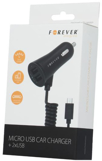 Forever TFO micro USB/3400 mA + 2 x USB, černá_494473124
