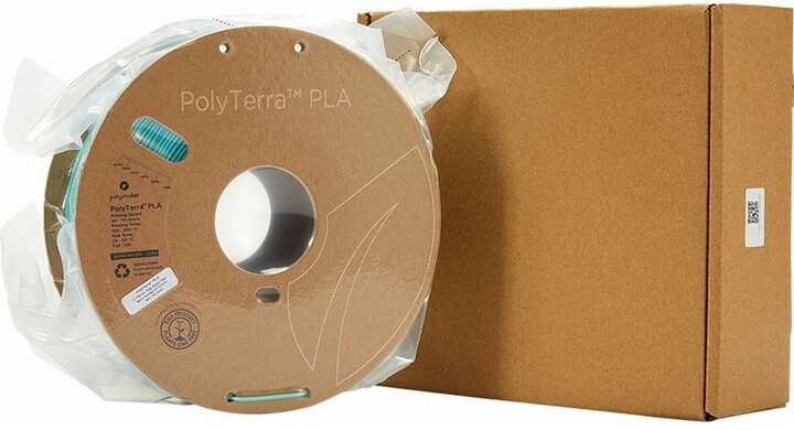 Polymaker tisková struna (filament), PolyTerra PLA, 1,75mm, 1kg, tyrkysová_1948905782