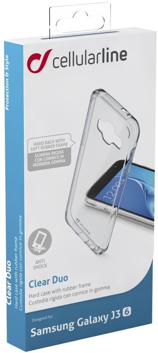 CellularLine CLEAR DUO zadní čirý kryt s ochranným rámečkem pro Samsung Galaxy J3 (2016)_1034386395