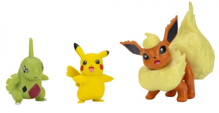 Figurka Pokémon - Pikachu, Larvitar a Flareon_398680163