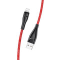 USAMS SJ394 U41 Braided datový kabel Lightning 2m, červená (EU Blister)_858474343